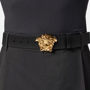 LA MEDUSA GRECA LEATHER BELT 4 CM